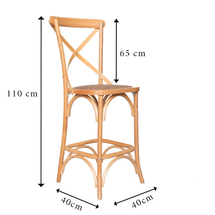 Taburete Crossback Natural Sillas